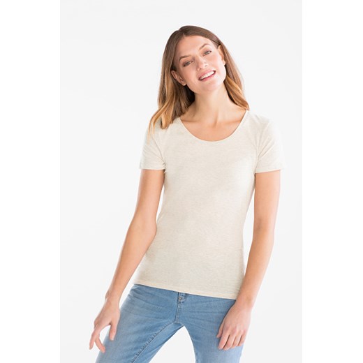 C&A Uniwersalny t-shirt – bawełna ekologiczna, Beżowy, Rozmiar: L