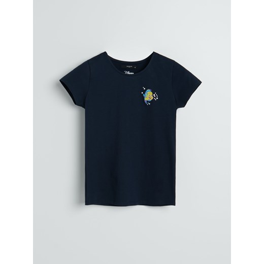 Reserved - T-shirt Florek - Granatowy  Reserved L 