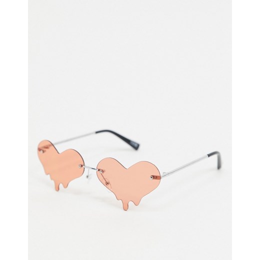 ASOS DESIGN – Modne okulary z motywem topiącego się serca-Wielokolorowy Asos  One Size Asos Poland
