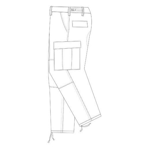 Brązowe spodnie męskie Tru-Spec bawełniane gładkie 