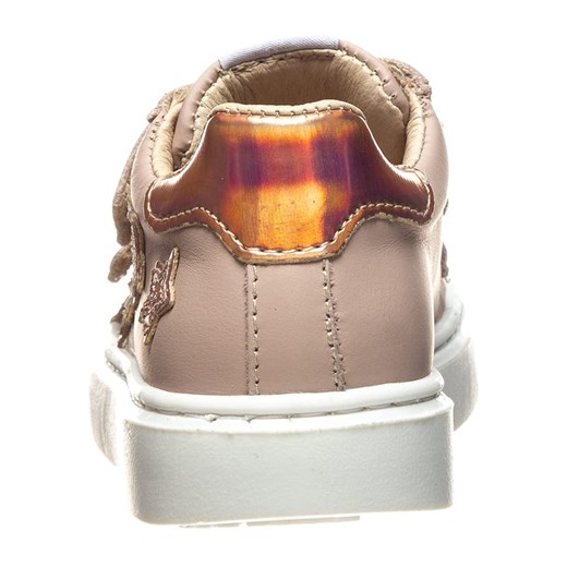 Skórzane sneakersy w kolorze szaroróżowym