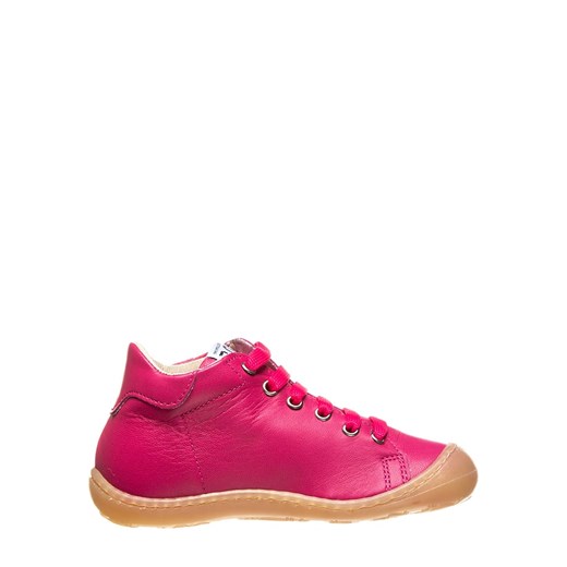 Skórzane buty w kolorze różowym do nauki chodzenia