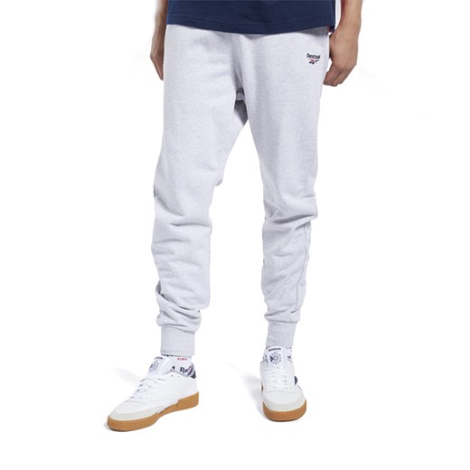 Spodnie męskie Reebok w sportowym stylu z bawełny bez wzorów 