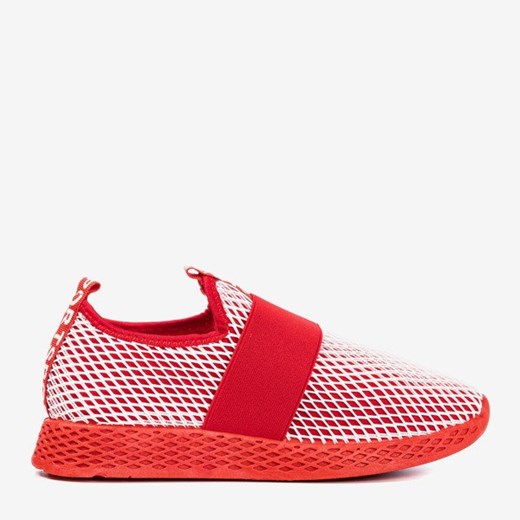 Czerwone sportowe buty damskie typu slip - on Andalia - Obuwie  Royalfashion.pl 39 