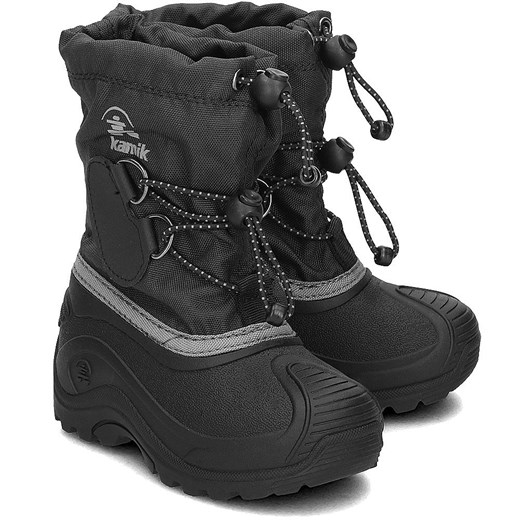 Buty zimowe dziecięce Kamik sznurowane bez wzorów śniegowce 