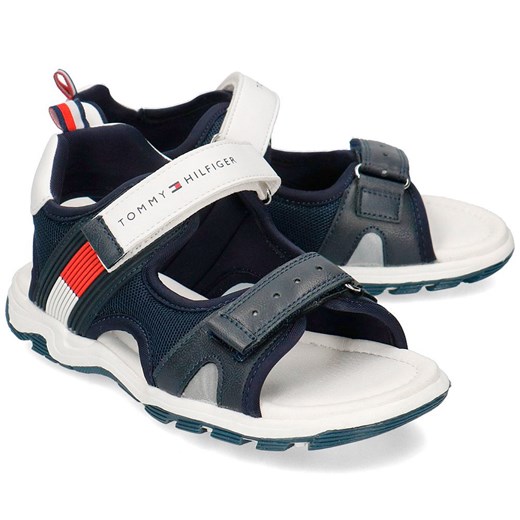 Tommy Hilfiger Velcro - Sandały Dziecięce - T3B2-30739-0935X007 BLUE/WHITE Tommy Hilfiger 37 MIVO