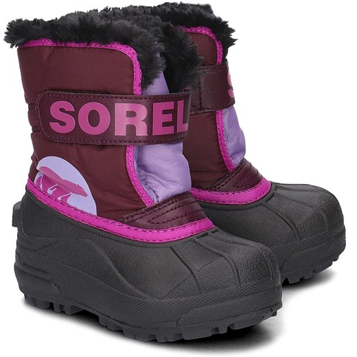 Buty zimowe dziecięce Sorel śniegowce na rzepy 