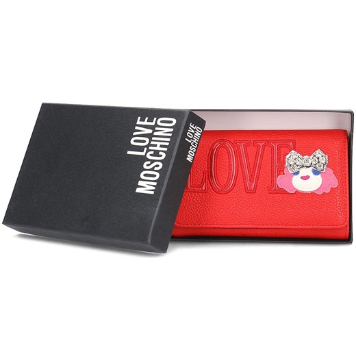 Czerwony portfel damski Love Moschino 