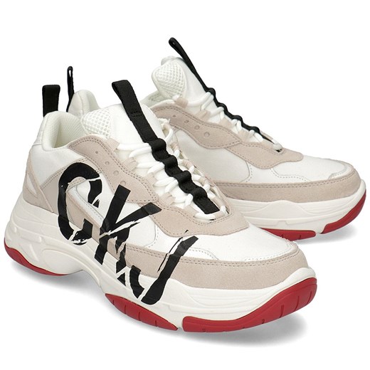 Calvin Klein Jeans Mizar - Sneakersy Męskie - B4S0651 WHITE  Calvin Klein 45 MIVO