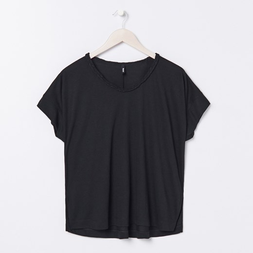 Sinsay - Gładka koszulka - Czarny Sinsay  XL 