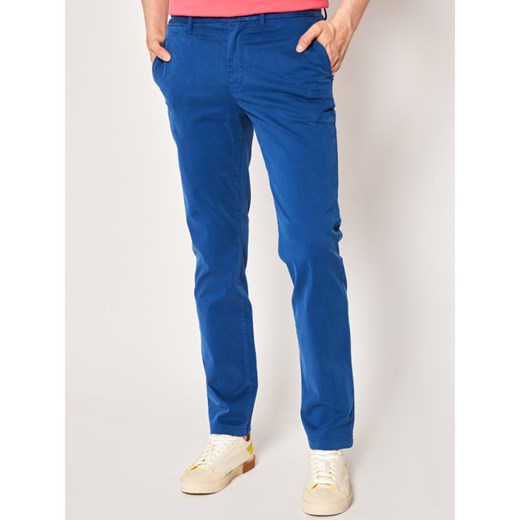 Spodnie męskie niebieskie Tommy Hilfiger bez wzorów 