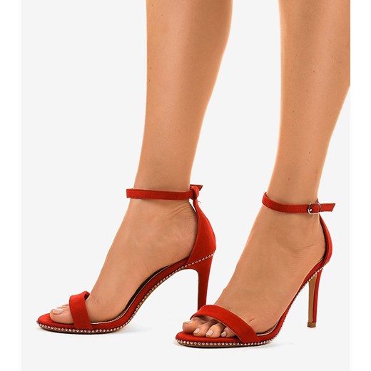 Sandały damskie czerwone na lato 