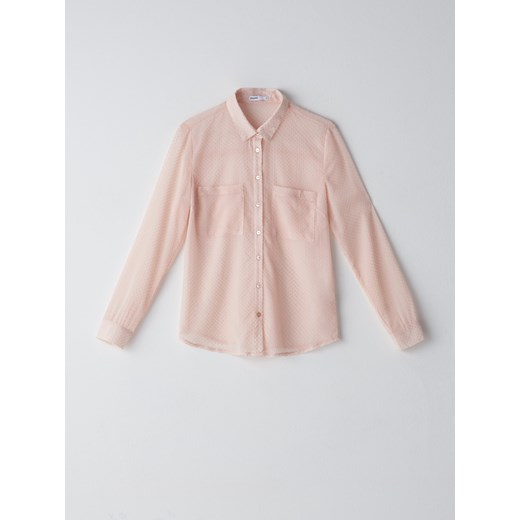 Cropp - Gładka koszula z długim rękawem - Różowy Cropp  XL 