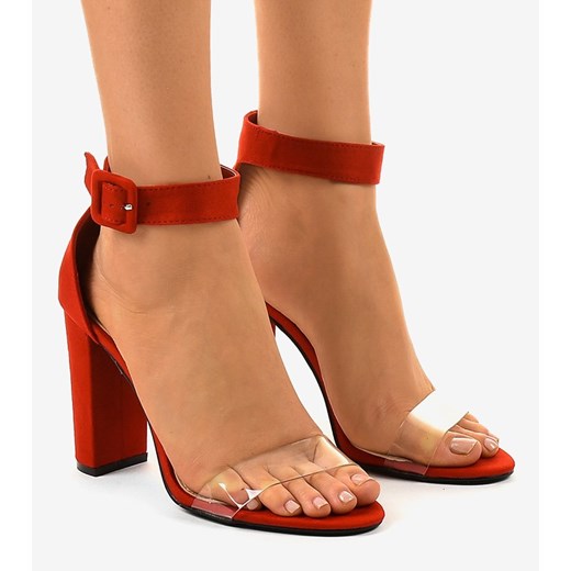 Sandały damskie czerwone na lato 