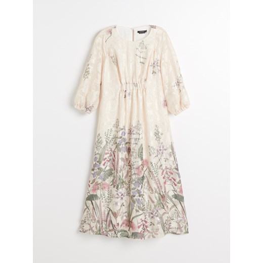 Reserved sukienka midi rozkloszowana z tkaniny 