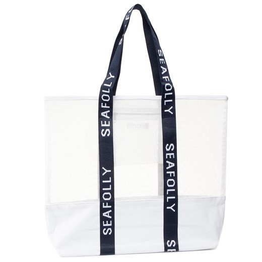 SEAFOLLY shopper bag matowa z kolorowym paskiem 