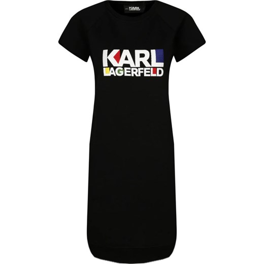 Sukienka Karl Lagerfeld z okrągłym dekoltem 