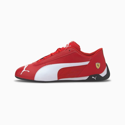 Czerwone buty sportowe męskie Puma skórzane wiązane 