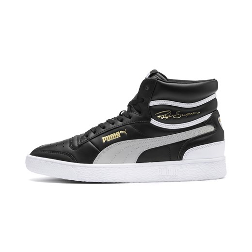 Buty sportowe damskie Puma militarne wiązane na płaskiej podeszwie skórzane