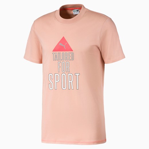 T-shirt męski różowy Puma sportowy 