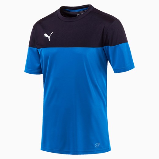 T-shirt męski niebieski Puma z krótkimi rękawami 