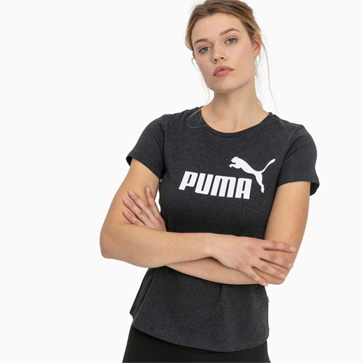 Bluzka damska czarna Puma sportowa z krótkim rękawem 