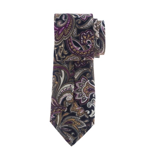 Krawat bawełniany czarny paisley EM 61  Em Men`s Accessories  okazyjna cena EM Men's Accessories 
