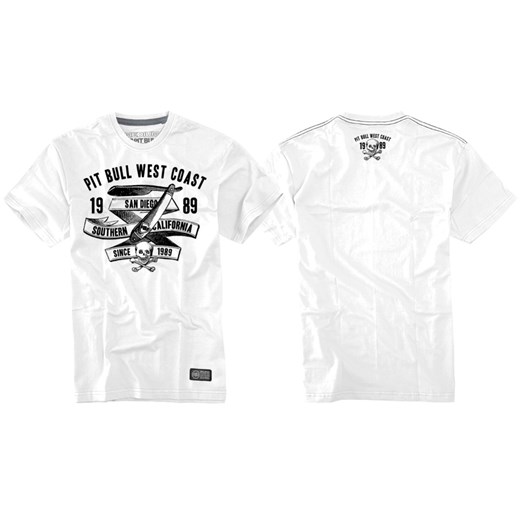 T-shirt męski wielokolorowy Pit Bull West Coast z krótkim rękawem 