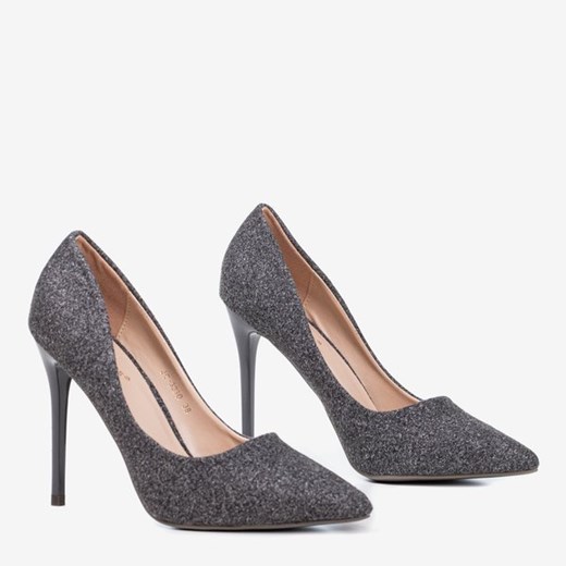 Szare szpilki damskie Seqea - Obuwie Royalfashion.pl 38