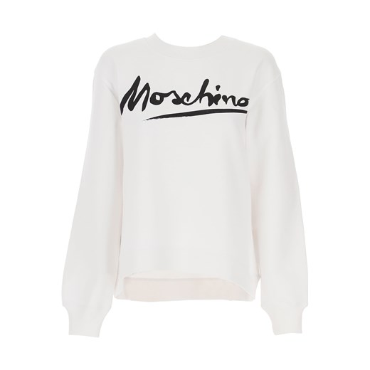 Moschino Bluza dla Kobiet Na Wyprzedaży, biały, Bawełna, 2019, 38 40 M  Moschino M RAFFAELLO NETWORK promocyjna cena 