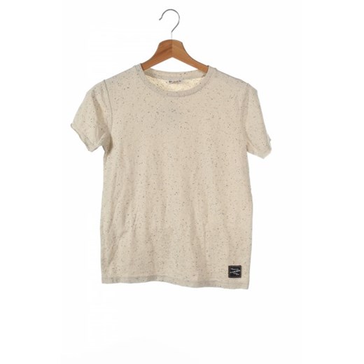 T-shirt chłopięce Review beżowy bez wzorów z krótkim rękawem 