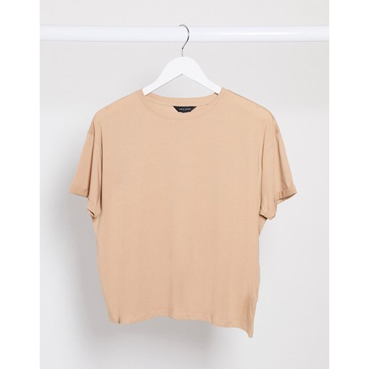 New Look – Camelowy T-shirt boxy-Brązowy