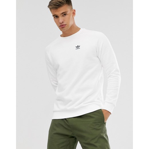 adidas – Originals – Biała bluza z nadrukiem małego logo-Biały