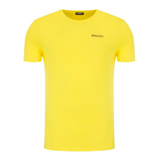 T-shirt męski żółty Dsquared2 Underwear z krótkim rękawem 