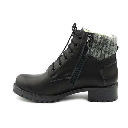 Workery damskie Helios jesienne casual skórzane wiązane