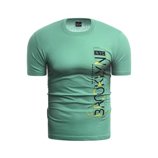 Wyprzedaż koszulka t-shirt Brooklyn - zielona Risardi  XL wyprzedaż  