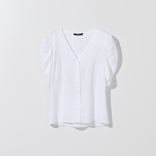 Mohito - Wiskozowa bluzka z bufkami - Biały