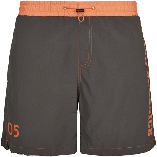 Urban Classics - UC Logo Swim Shorts - Kąpielówki - ciemnoszary pomarańczowy   L 
