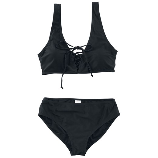 Forplay - Front Laced Bikini - Kostium kąpielowy - czarny   XL 