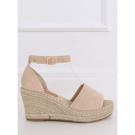 Espadryle na koturnie beżowe TU147 BEIGE 39 omnido.pl