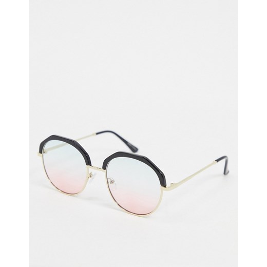 Vero Moda – Okrągłe okulary oversize w pastelowych odcieniach-Różowy  Vero Moda One Size Asos Poland
