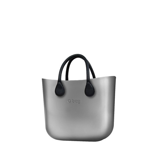 Shopper bag O Bag srebrna duża do ręki bez dodatków 