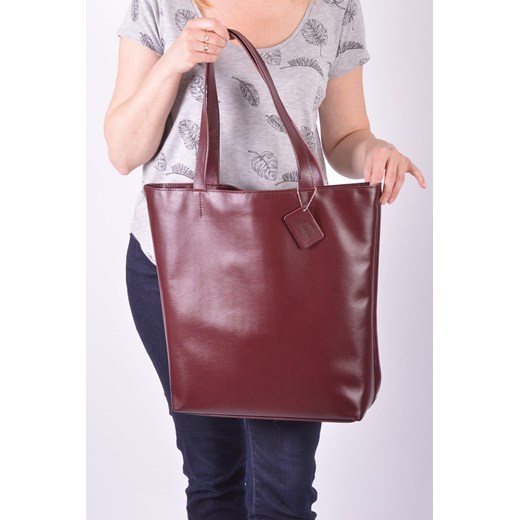 Shopper bag Designs Fashion duża matowa na ramię bez dodatków 