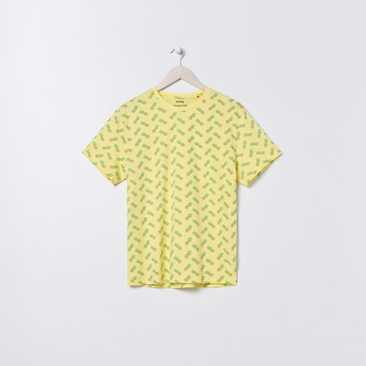 Sinsay - Koszulka z nadrukiem - Żółty