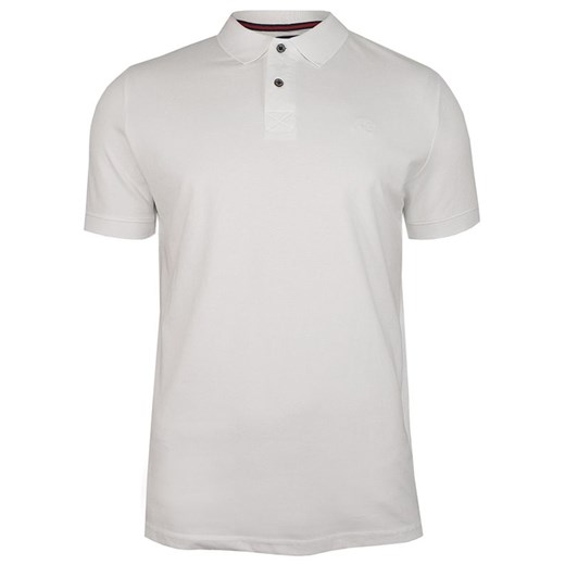 Biała Bawełniana Koszulka POLO -Adriano Guinari- Męska, Krótki Rękaw, z Kołnierzykiem, Casualowa TSADGPOLObrightwhite ze sklepu JegoSzafa.pl w kategorii T-shirty męskie - zdjęcie 86624021