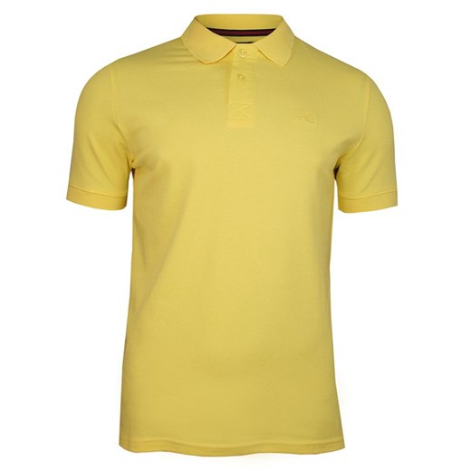 Żółta Bawełniana Koszulka POLO -Adriano Guinari- Męska, Krótki Rękaw, z Kołnierzykiem, Casualowa TSADGPOLOsunshine ze sklepu JegoSzafa.pl w kategorii T-shirty męskie - zdjęcie 86624033