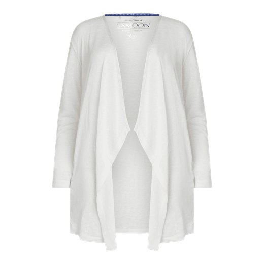 Sweter damski Samoon z dekoltem w literę v biały casual 