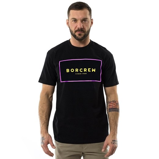 Koszulka męska BOR t-shirt BOX black / yellow / purple Bor  XL matshop.pl