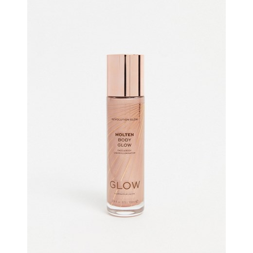 Revolution GLOW Molten Body Glow – Rozświetlacz do twarzy i ciała – Rose Gold-Różowy Revolution  No Size Asos Poland