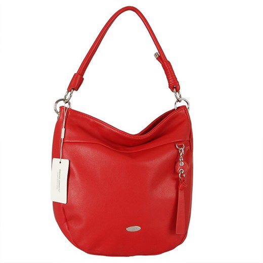 Shopper bag David Jones na ramię matowa duża bez dodatków elegancka